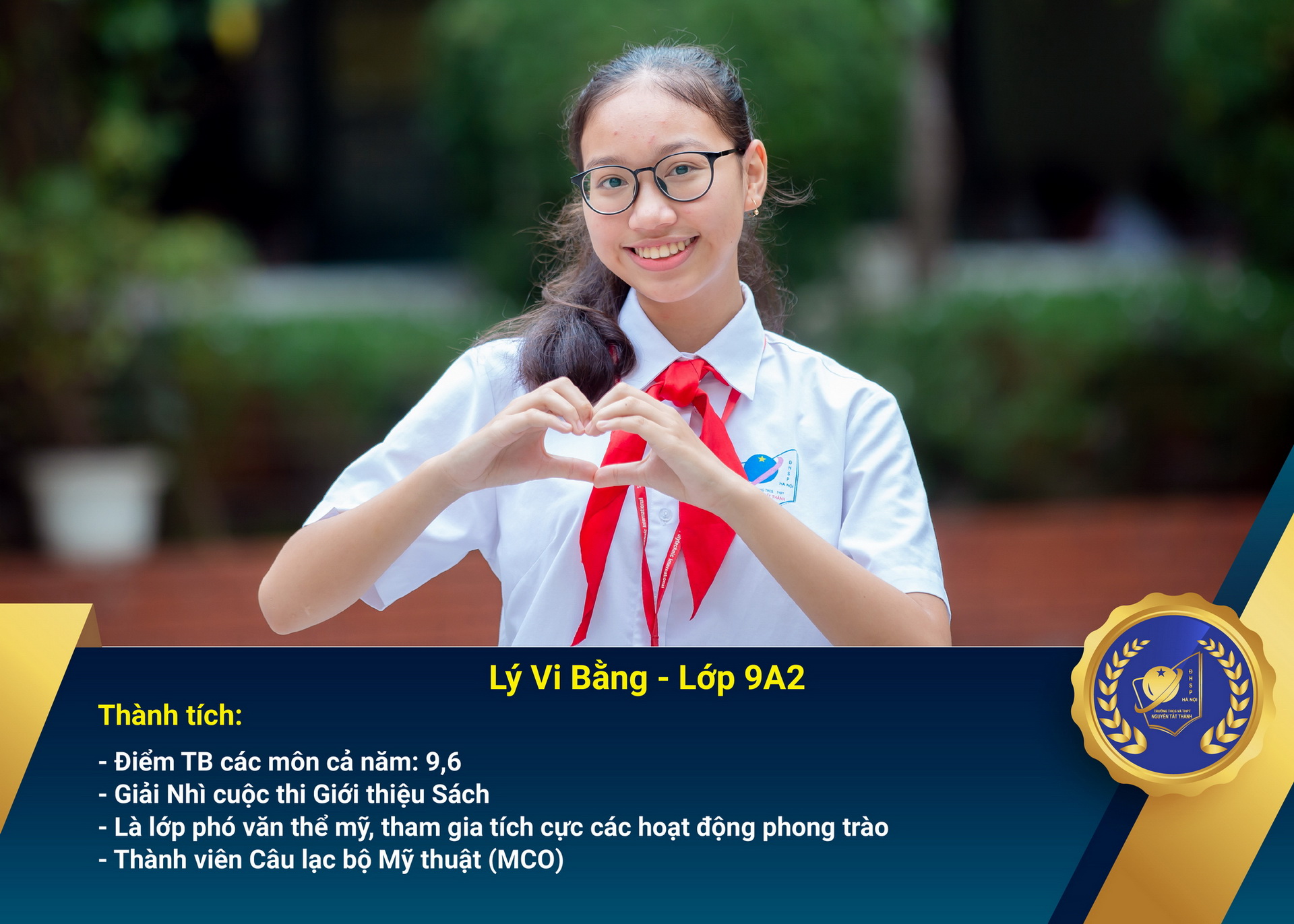 Chân dung Win88 nhà cái không bị chặn nhận Học bổng Nguyễn Tất Thành lần thứ 43 và 44 – Khối 9 - năm học 2022 – 2023
